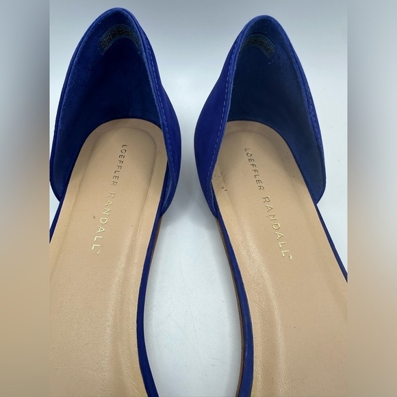 Loeffler Randall Women’s Luella Mignon Knotted Flats Sz 8.5 Electric Purple Blue - Picture 3 of 6